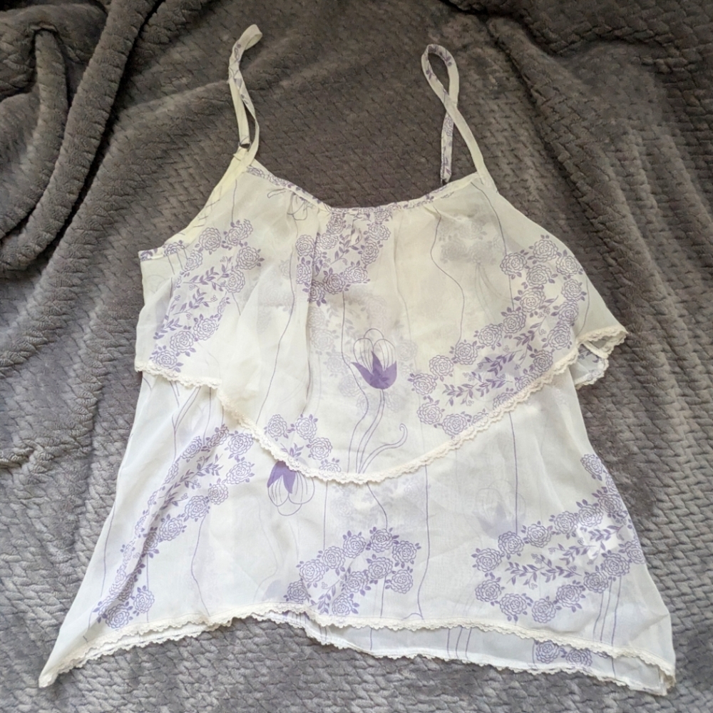 Sheer white top